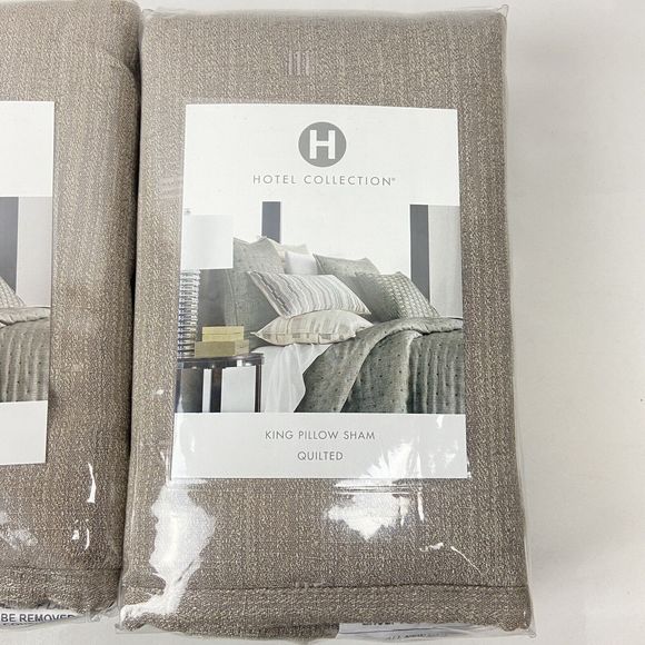 Hotel Collection Set Of 2 King Yarn Dye Shams NEW - Picture 5 of 7